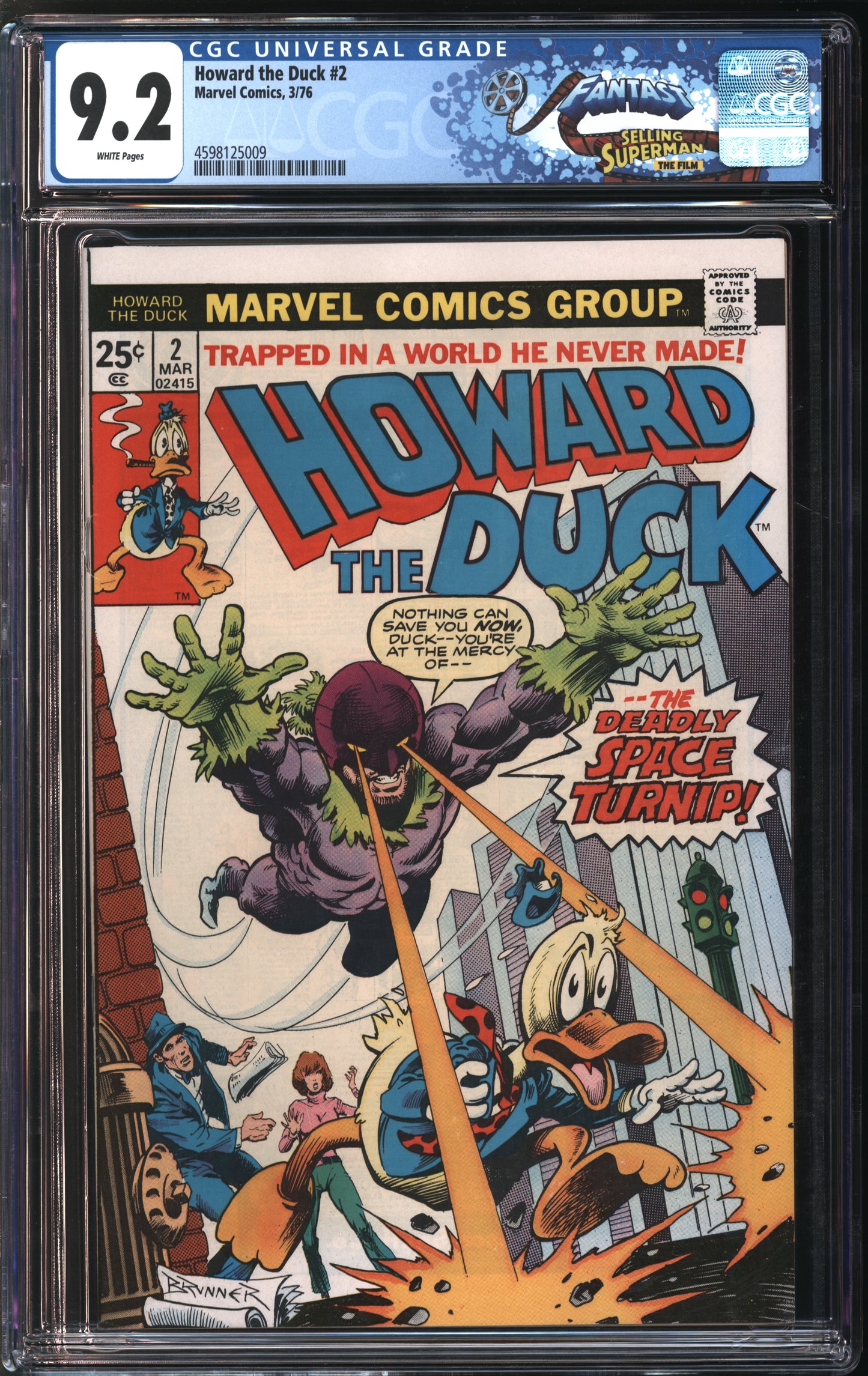 Marvel Comics Howard the Duck #2 3/76 FANTAST CGC 9.2 White Pages