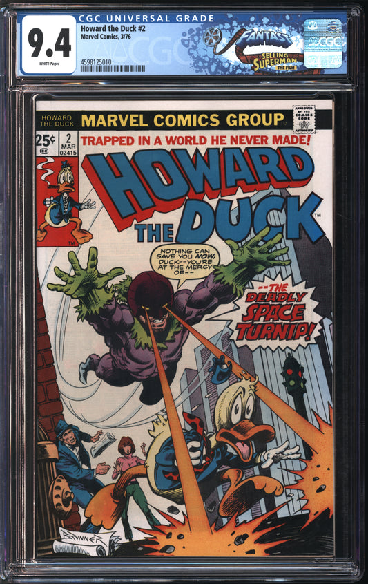Marvel Comics Howard the Duck #2 3/76 FANTAST CGC 9.4 White Pages