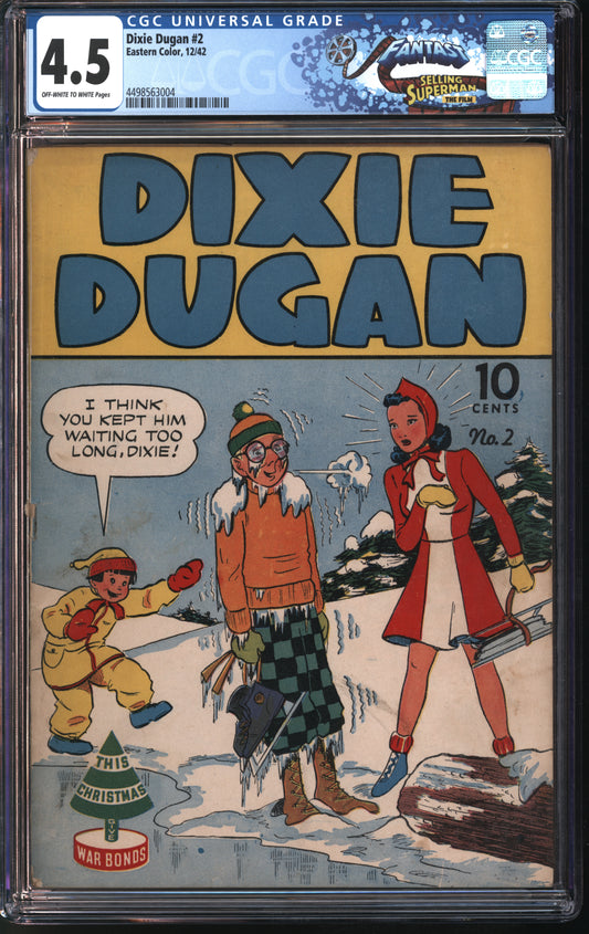 Eastern Color Dixie Dugan #2 12/42 FANTAST CGC 4.5 Off-White to White Pages