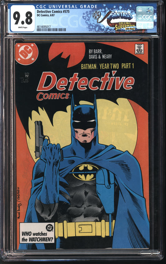 D.C. Comics Detective Comics #575 6/87 FANTAST CGC 9.8 White Pages