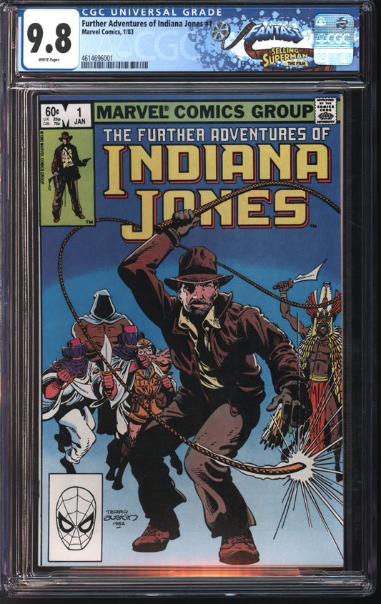 Marvel Comics Further Adventures of Indiana Jones #1 1/83 FANTAST CGC 9.8 White Pages