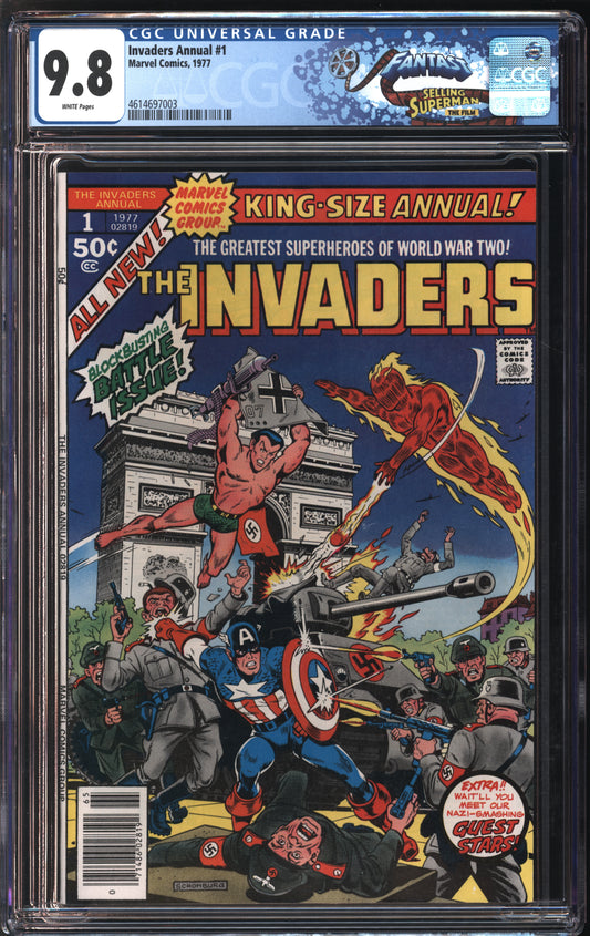 Marvel Comics Invaders Annual #1 1977 FANTAST CGC 9.8 White Pages