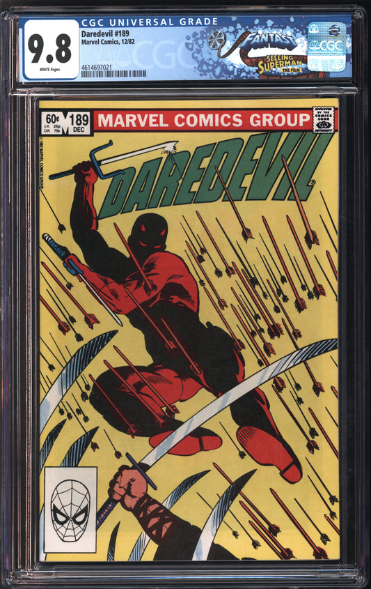 Marvel Comics Daredevil #189 12/82 FANTAST CGC 9.8 White Pages