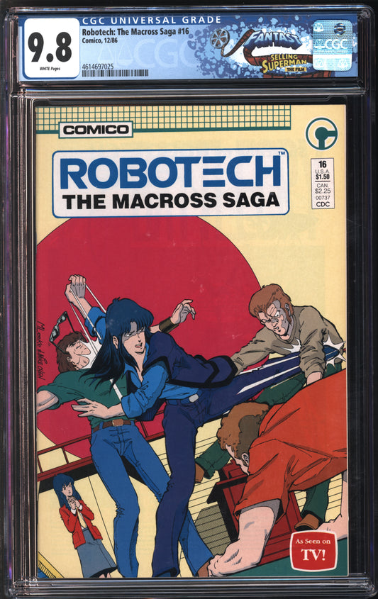Comico Comics Robotech: The Macross Saga #16 12/86 FANTAST CGC 9.8 White Pages
