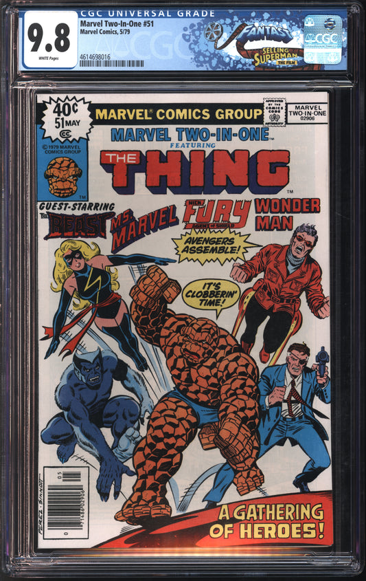 Marvel Comics Marvel Two-In-One #51 5/79 FANTAST CGC 9.8 White Pages