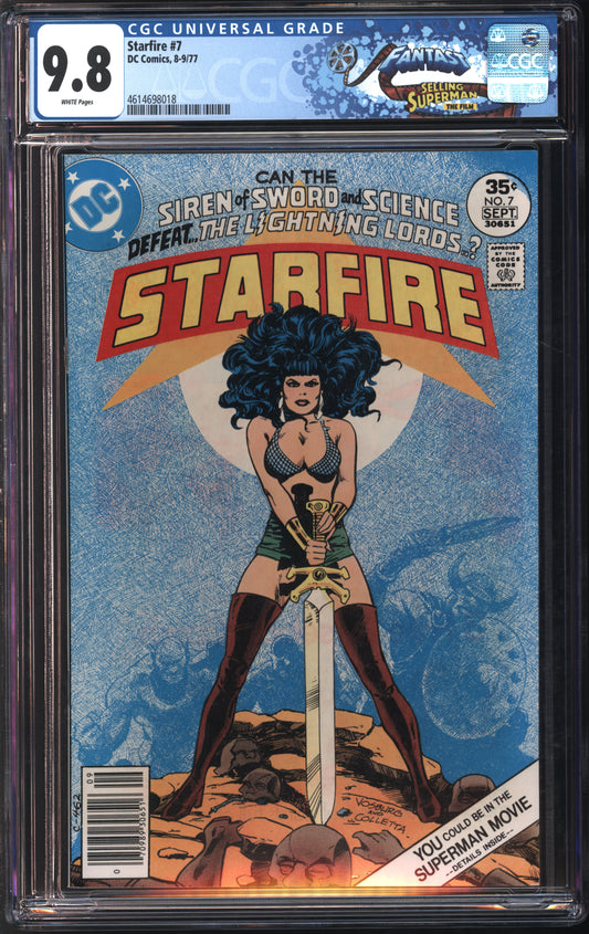 D.C. Comics Starfire #7 8-9/77 FANTAST CGC 9.8 White Pages