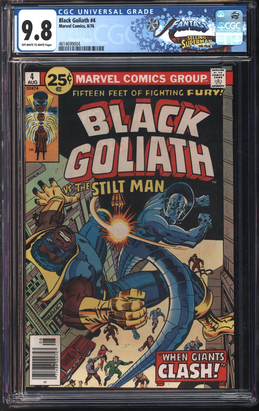 Marvel Comics Black Goliath #4 8/76 FANTAST CGC 9.8 Off-White to White Pages