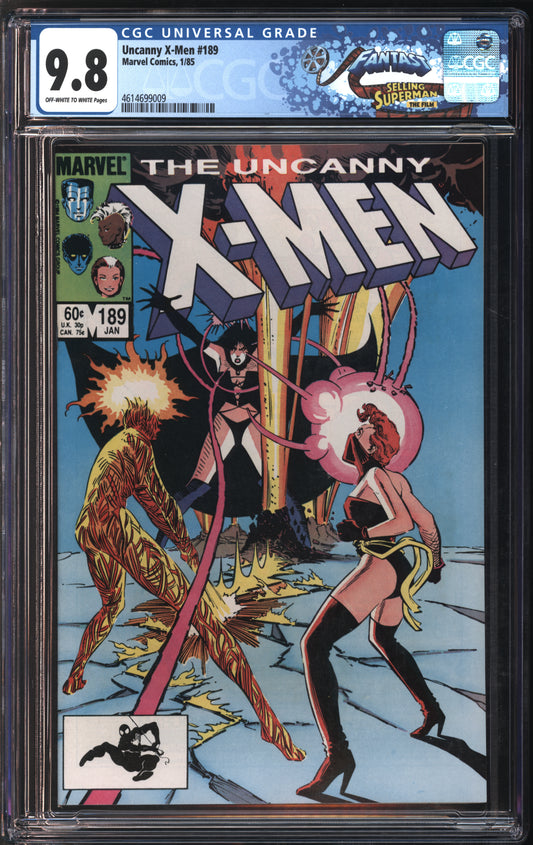 Marvel Comics Uncanny X-Men #189 1/85 FANTAST CGC 9.8 Off-White to White Pages