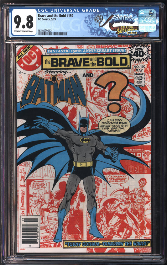 D.C. Comics Brave and the Bold #150 5/79 FANTAST CGC 9.8 Off-White to White Pages