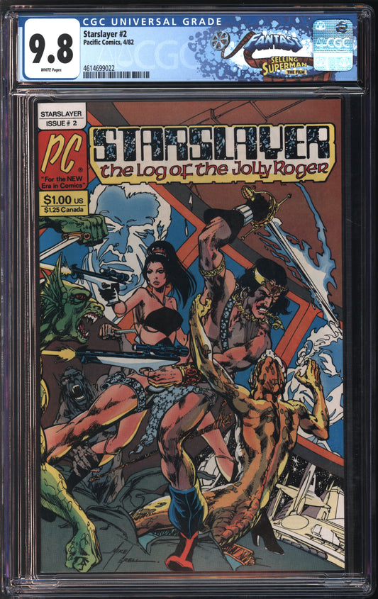 Pacific Comics Starslayer #2 4/82 FANTAST CGC 9.8 White Pages