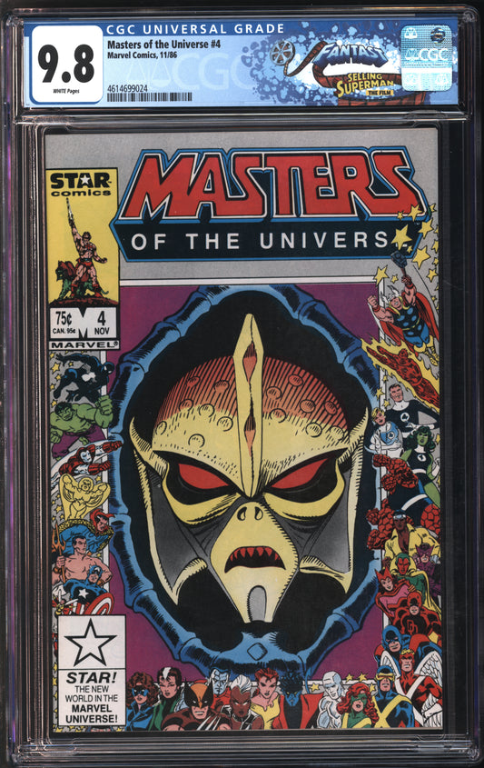 Marvel Comics Masters of the Universe #4 11/86 FANTAST CGC 9.8 White Pages