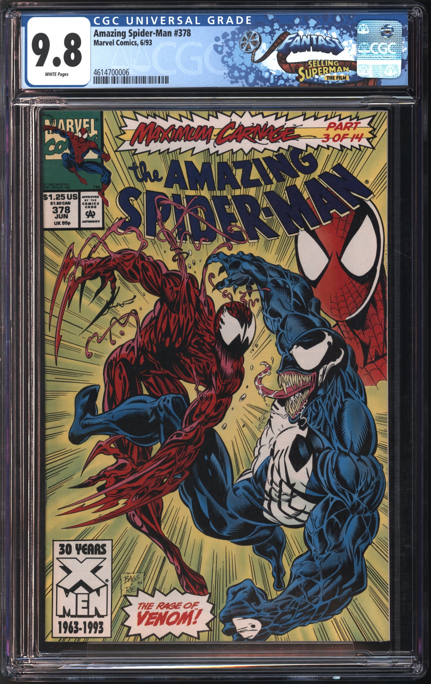 Marvel Comics Amazing Spider-Man #378 6/93 FANTAST CGC 9.8 White Pages
