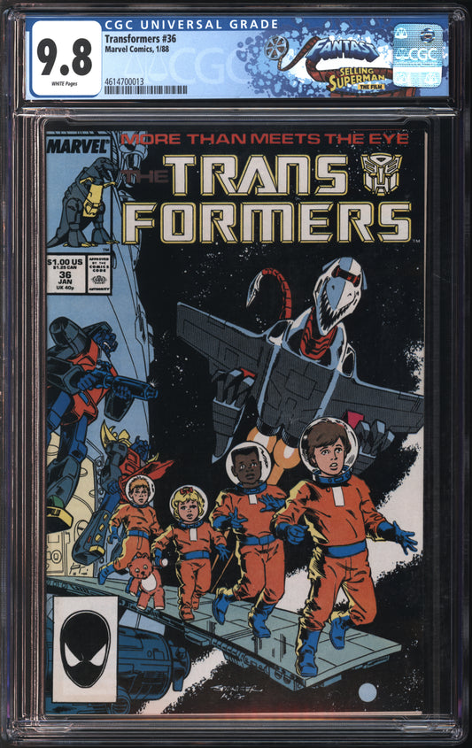 Marvel Comics Transformers #36 1/88 FANTAST CGC 9.8 White Pages