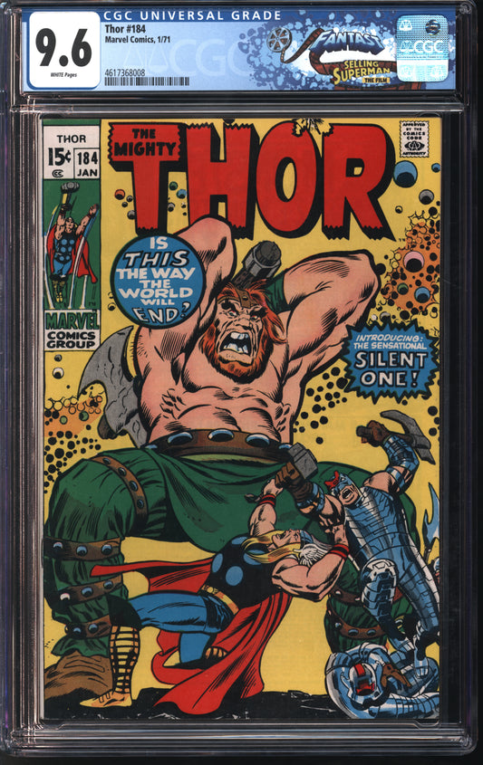 Marvel Comics Thor #184 1/71 FANTAST CGC 9.6 White Pages