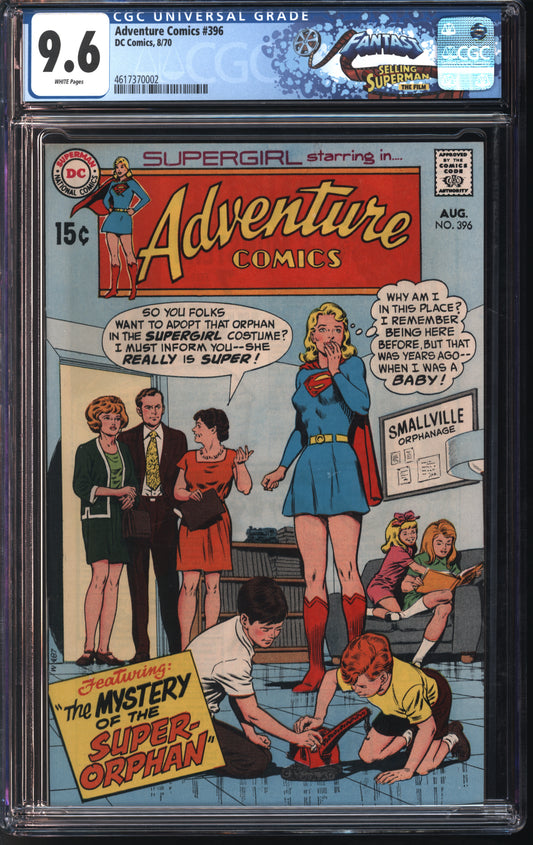D.C. Comics Adventure Comics #396 8/70 FANTAST CGC 9.6 White Pages