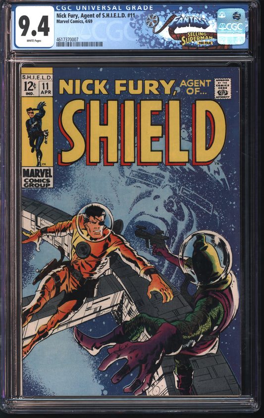 Marvel Comics Nick Fury, Agent of S.H.I.E.L.D. 4/69 FANTAST CGC 9.4 White Pages