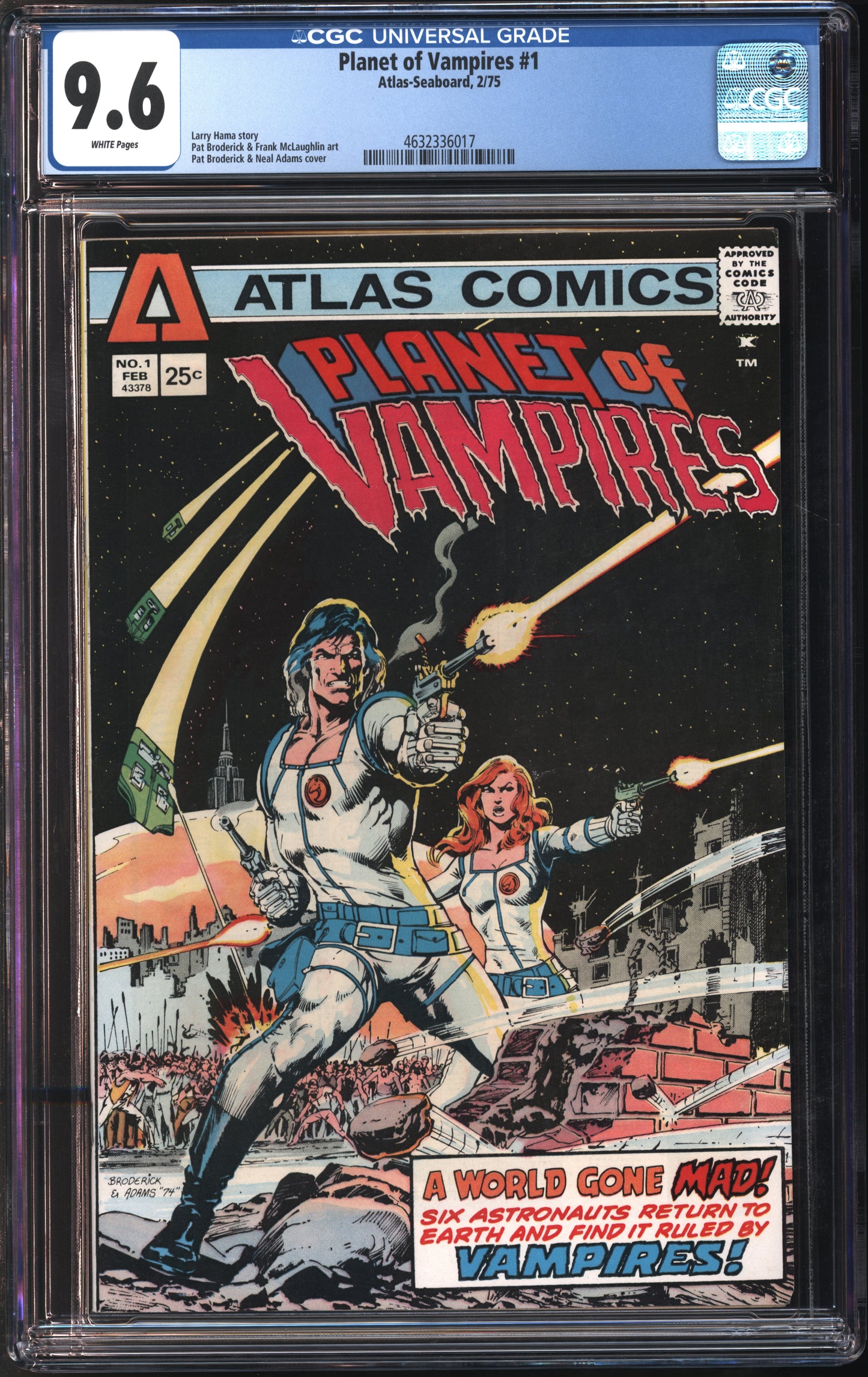 Atlas-Seaboard Planet of Vampires #1 2/75 CGC 9.6 White Pages