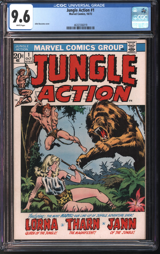 Marvel Comics Jungle Action #1 10/72 CGC 9.6 White Pages
