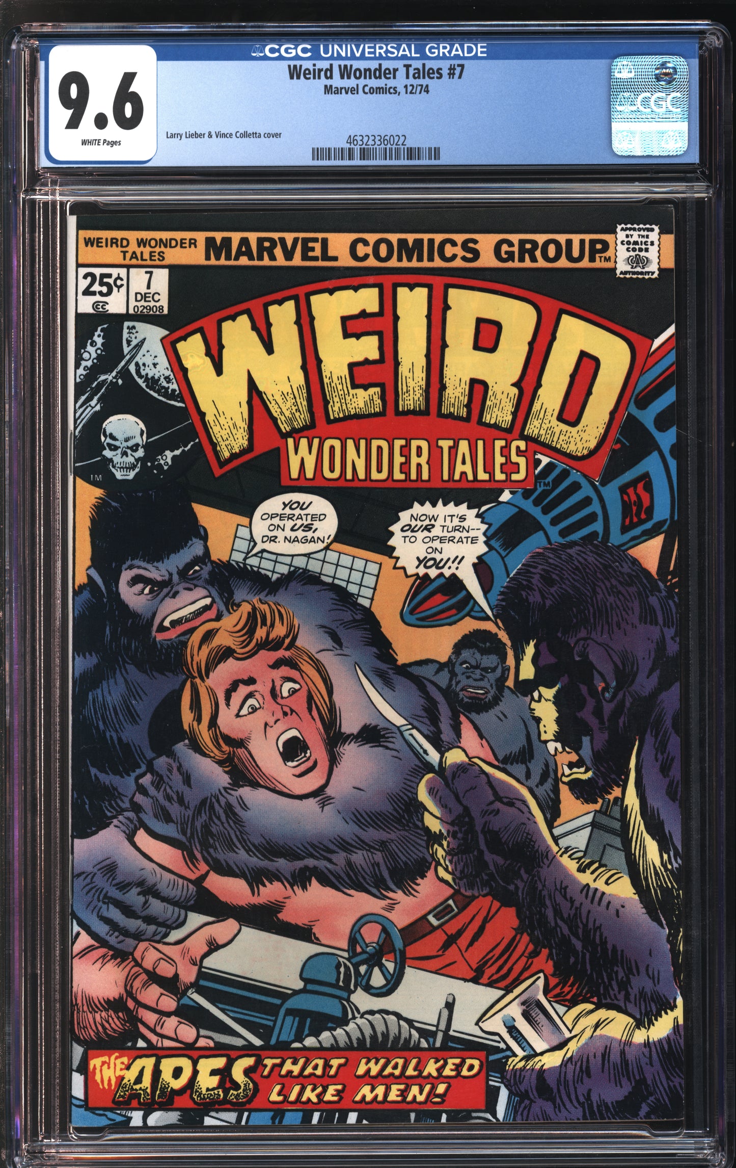 Marvel Comics Weird Wonder Tales #7 12/74 CGC 9.6 White Pages