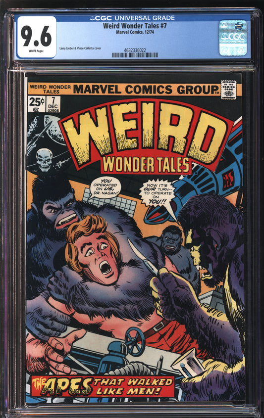 Marvel Comics Weird Wonder Tales #7 12/74 CGC 9.6 White Pages