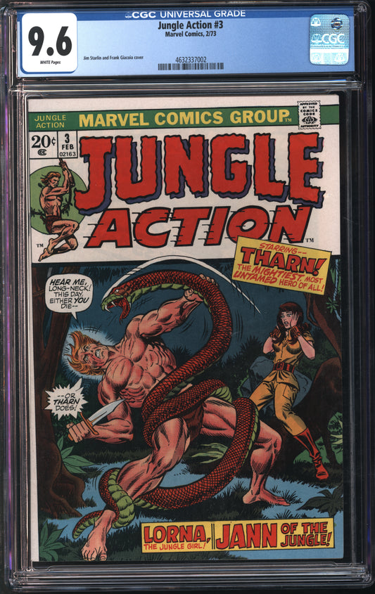 Marvel Comics Jungle Action #3 2/73 CGC 9.6 White Pages