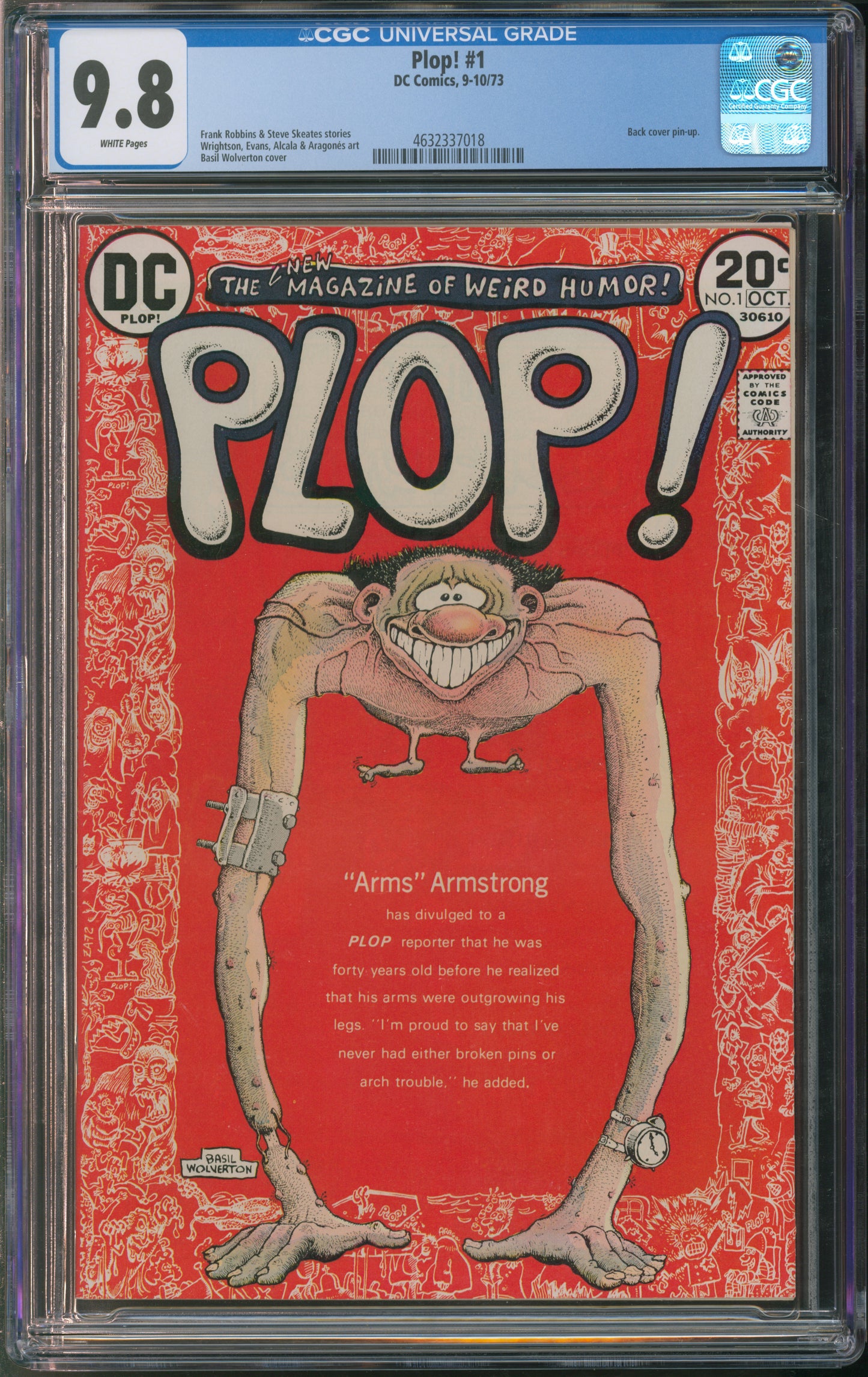 D.C. Comics Plop! #1 9-10/73 CGC 9.8 White Pages