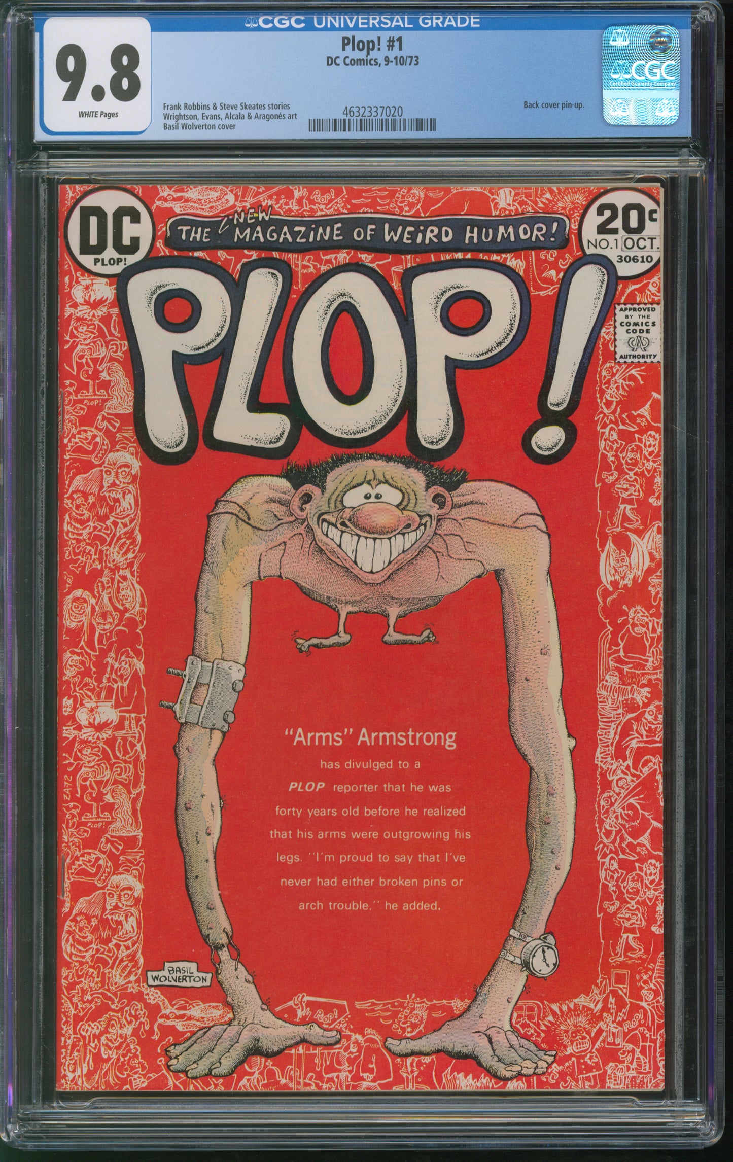 D.C. Comics Plop! #1 10/73 CGC 9.8 White Pages