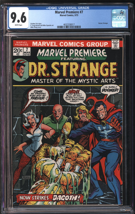 Marvel Comics Marvel Premiere #7 3/73 CGC 9.6 White Pages