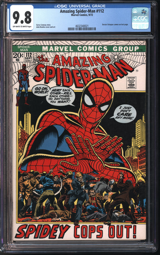 Marvel Comics Amazing Spider-Man #112 9/72 CGC 9.8 White Pages