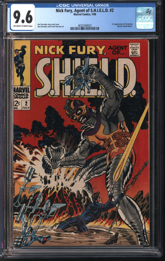 Marvel Comics Nick Fury, Agent of S.H.I.E.L.D #2 7/68 CGC 9.6 Off-White to White Pages