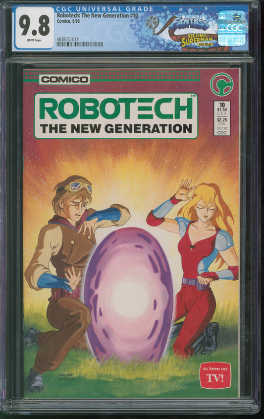 Comico Robotech: The New Generation #10 9/86 FANTAST CGC 9.8 White Pages