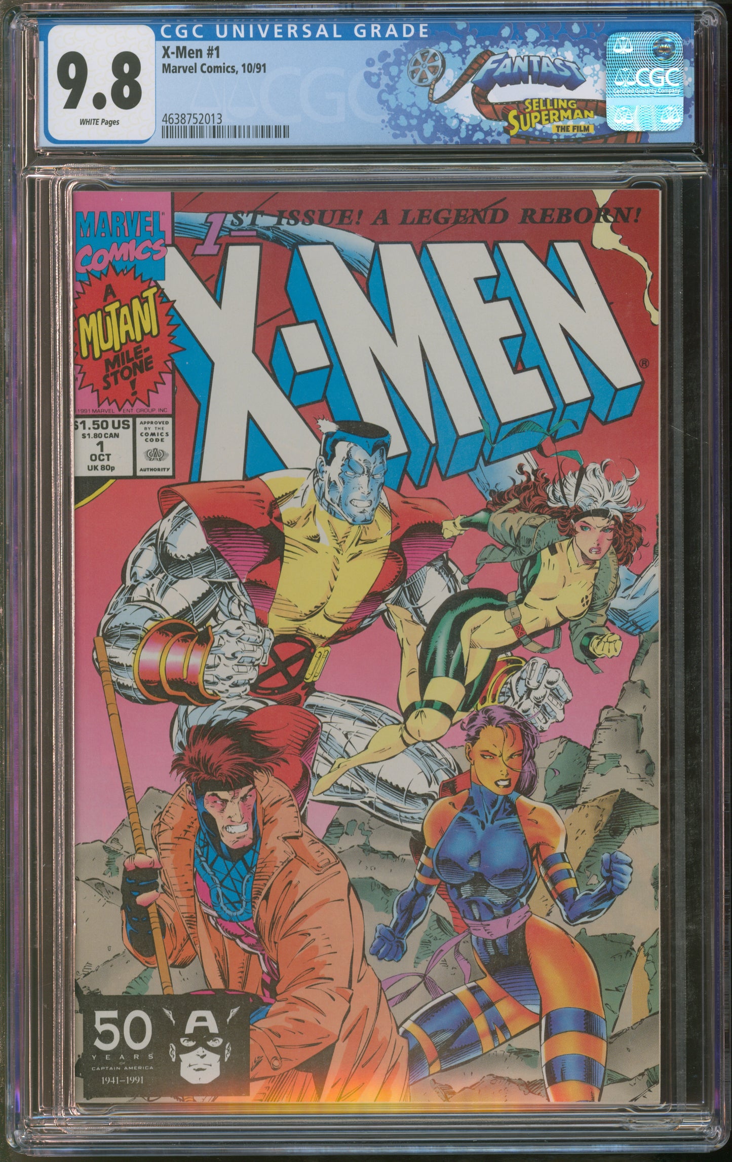 Marvel Comics X-Men #1 10/91 FANTAST CGC 9.8 White Pages