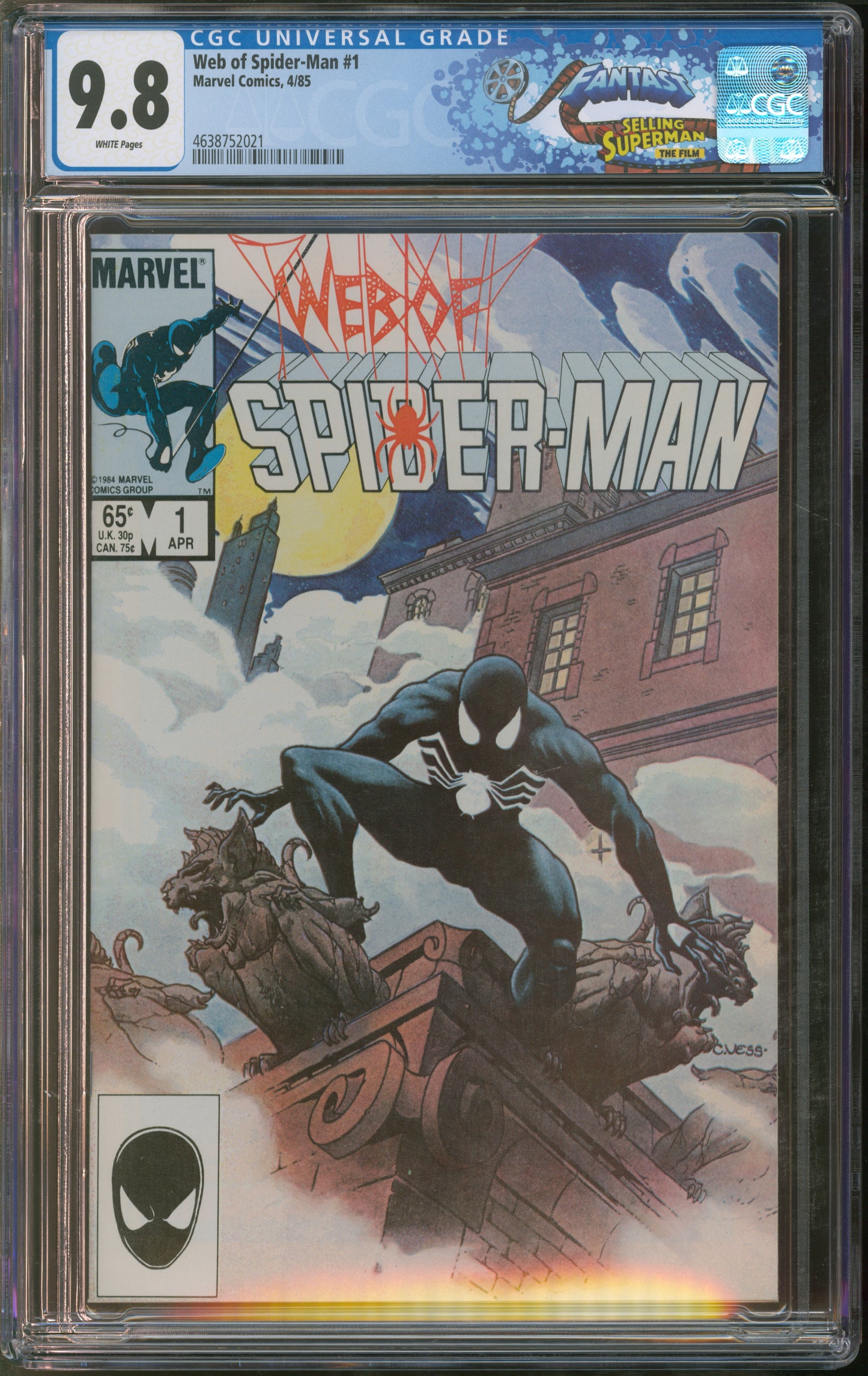 Marvel Comics Web of Spider-Man #1 4/85 FANTAST CGC 9.8 White Pages