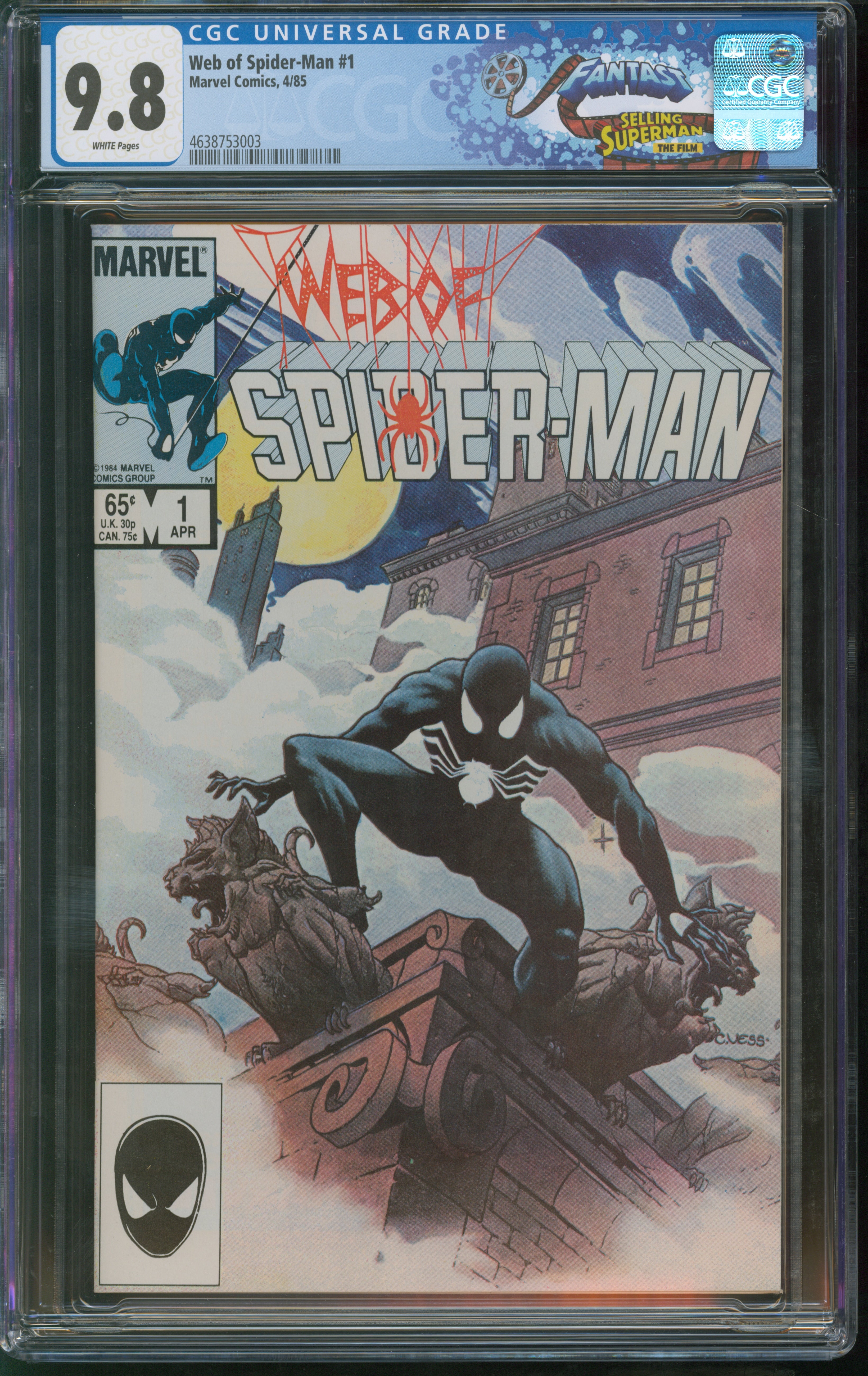Marvel Comics Web of Spider-Man #1 4/85 FANTAST CGC 9.8 White Pages
