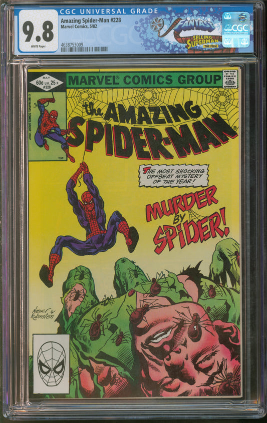 Marvel Comics Amazing Spider-Man #228 5/82 FANTAST CGC 9.8 White Pages