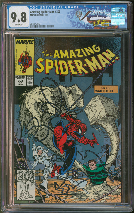 Marvel Comics Amazing Spider-Man #303 8/88 FANTAST CGC 9.8 White Pages