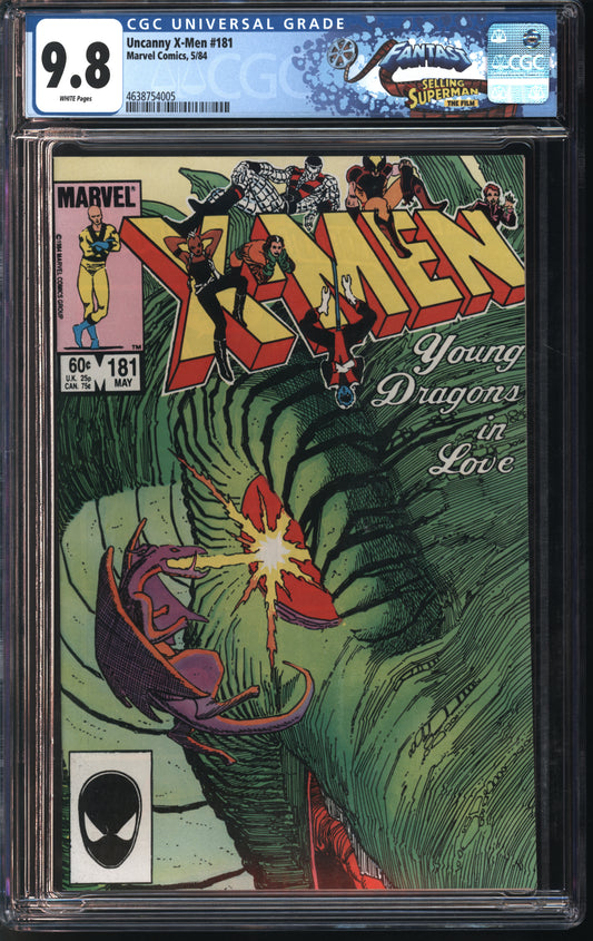 D.C. Comics Uncanny X-Men #181 5/84 FANTAST CGC 9.8 White Pages
