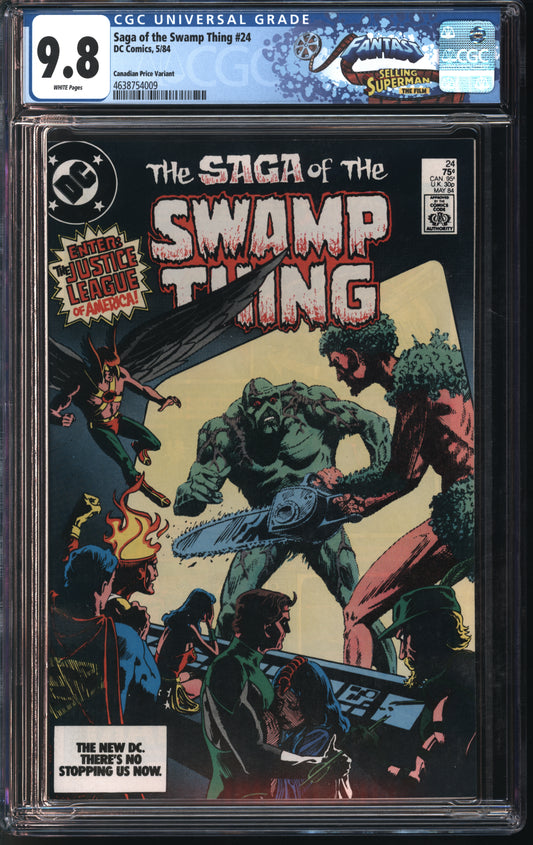 D.C. Comics Saga of the Swamp Thing #24 5/84 FANTAST CGC 9.8 Canadian Price Variant White Pages