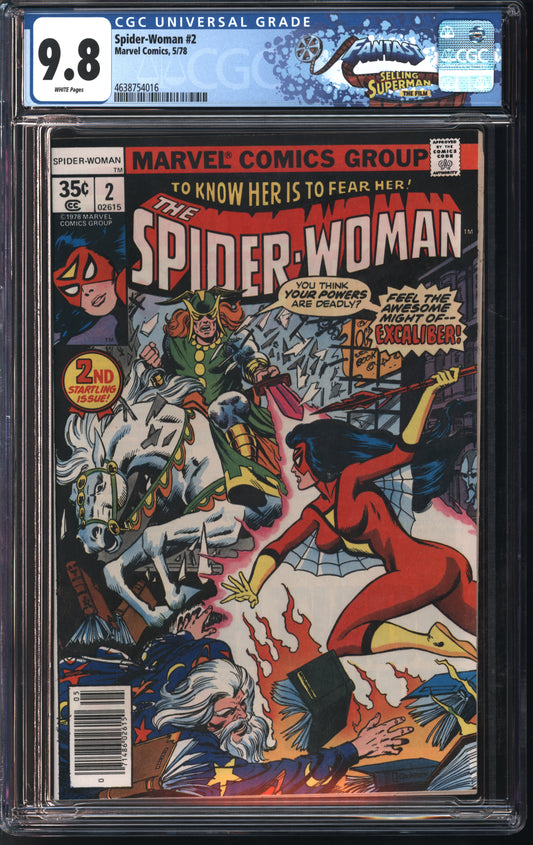 Marvel Comics Spider-Woman #2 5/78 FANTAST CGC 9.8 White Pages