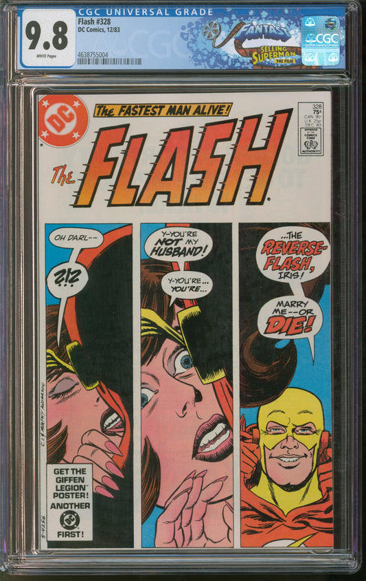 D.C. Comics Flash #328 12/83 FANTAST CGC 9.8 White Pages