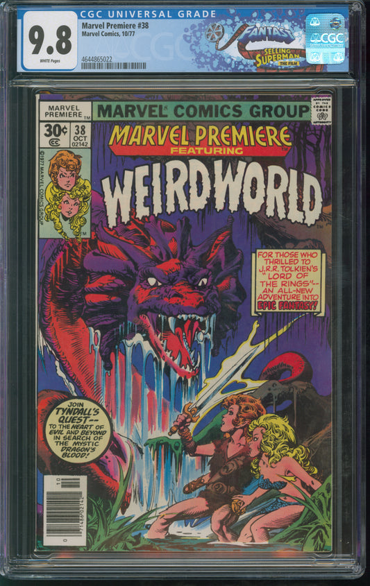Marvel Comics Marvel Premiere #38 10/77 FANTAST CGC 9.8 White Pages