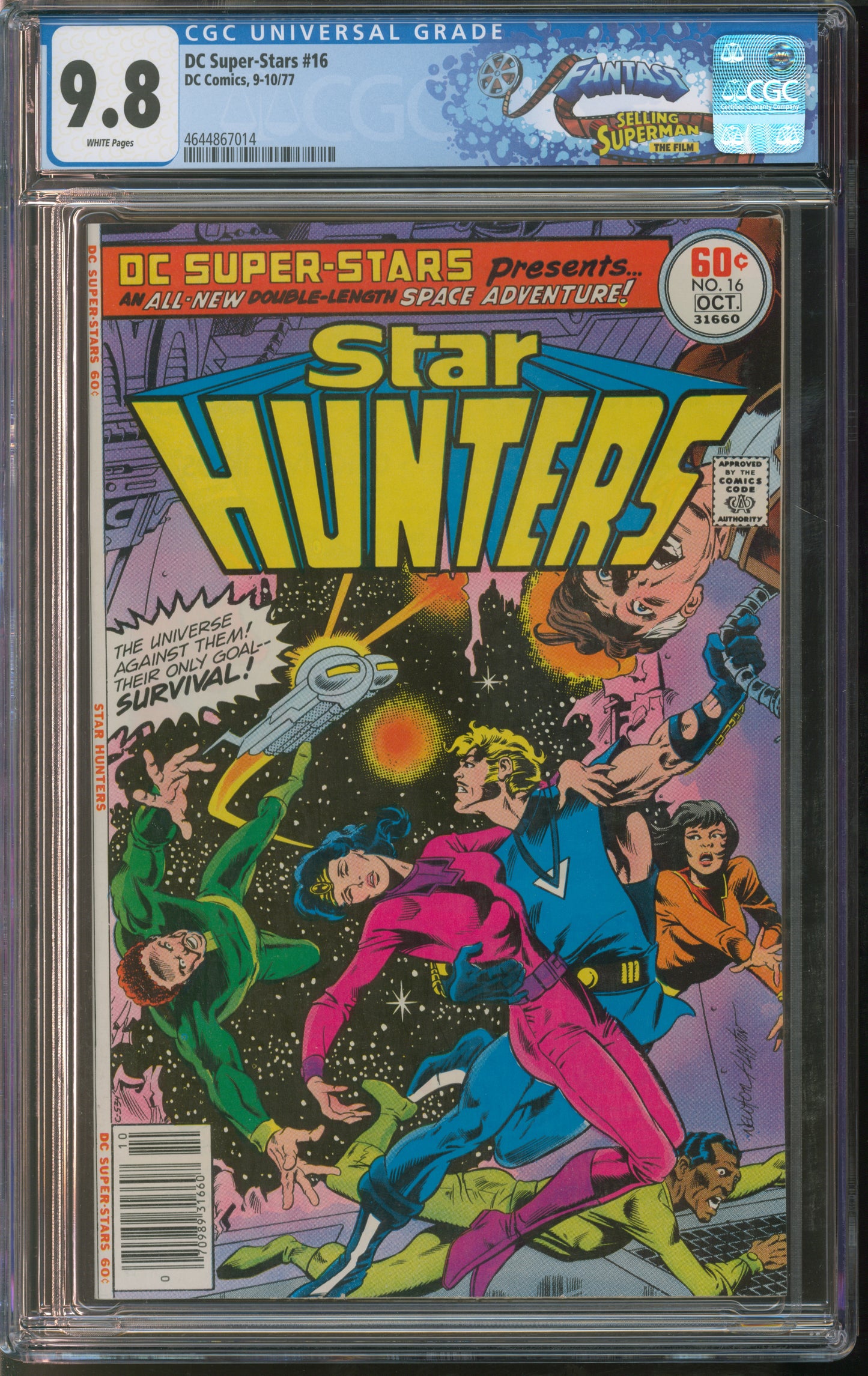 D.C. Comics Super-Stars #16 9-10/77 FANTAST CGC 9.8 White Pages
