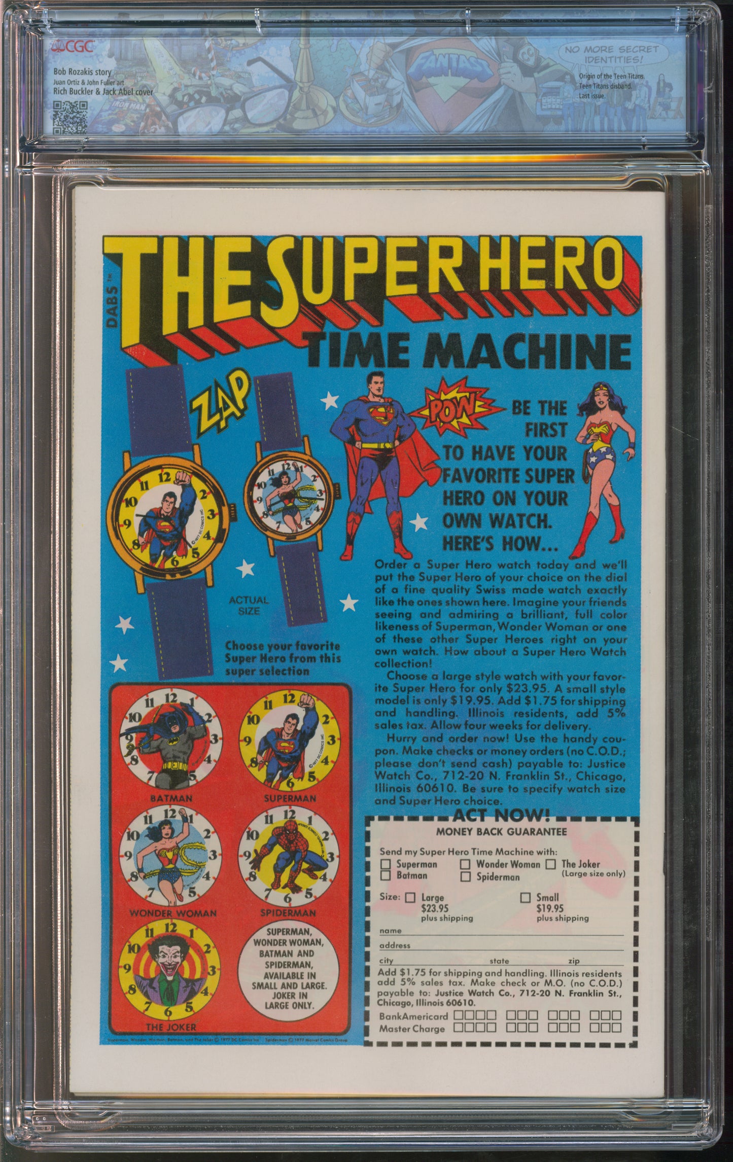 D.C. Comics Teen Titans #53 2/78 FANTAST CGC 9.8 White Pages