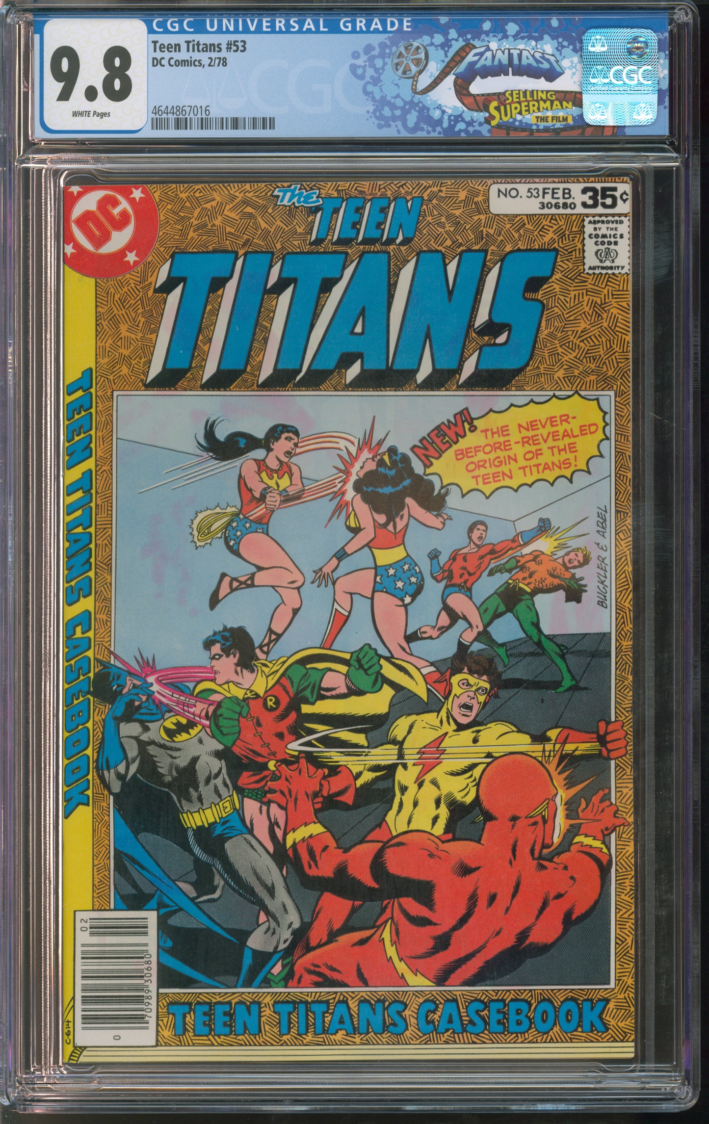 D.C. Comics Teen Titans #53 2/78 FANTAST CGC 9.8 White Pages