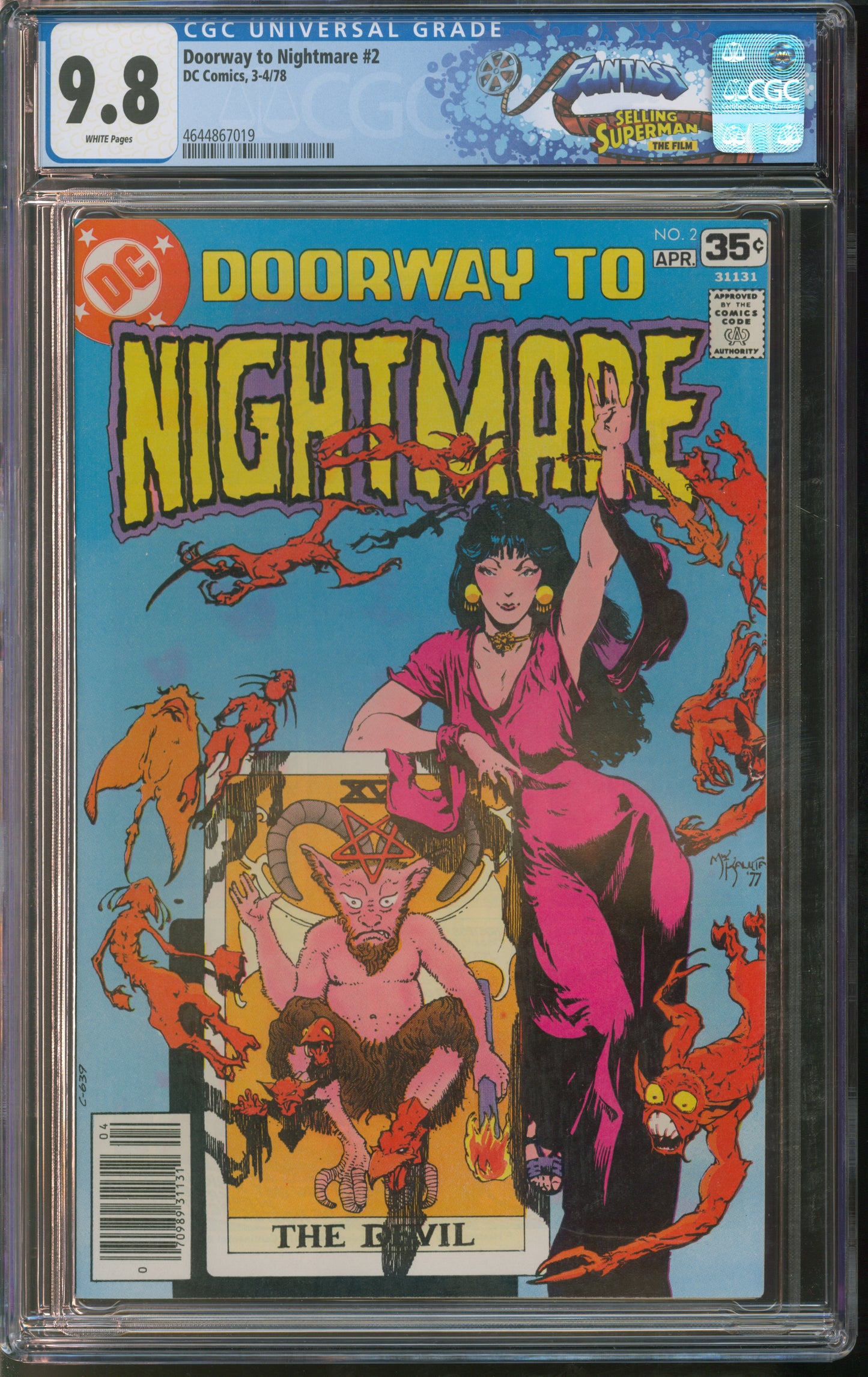 Marvel Comics Doorway to Nightmare #2 3-4/78 FANTAST CGC 9.8 White Pages