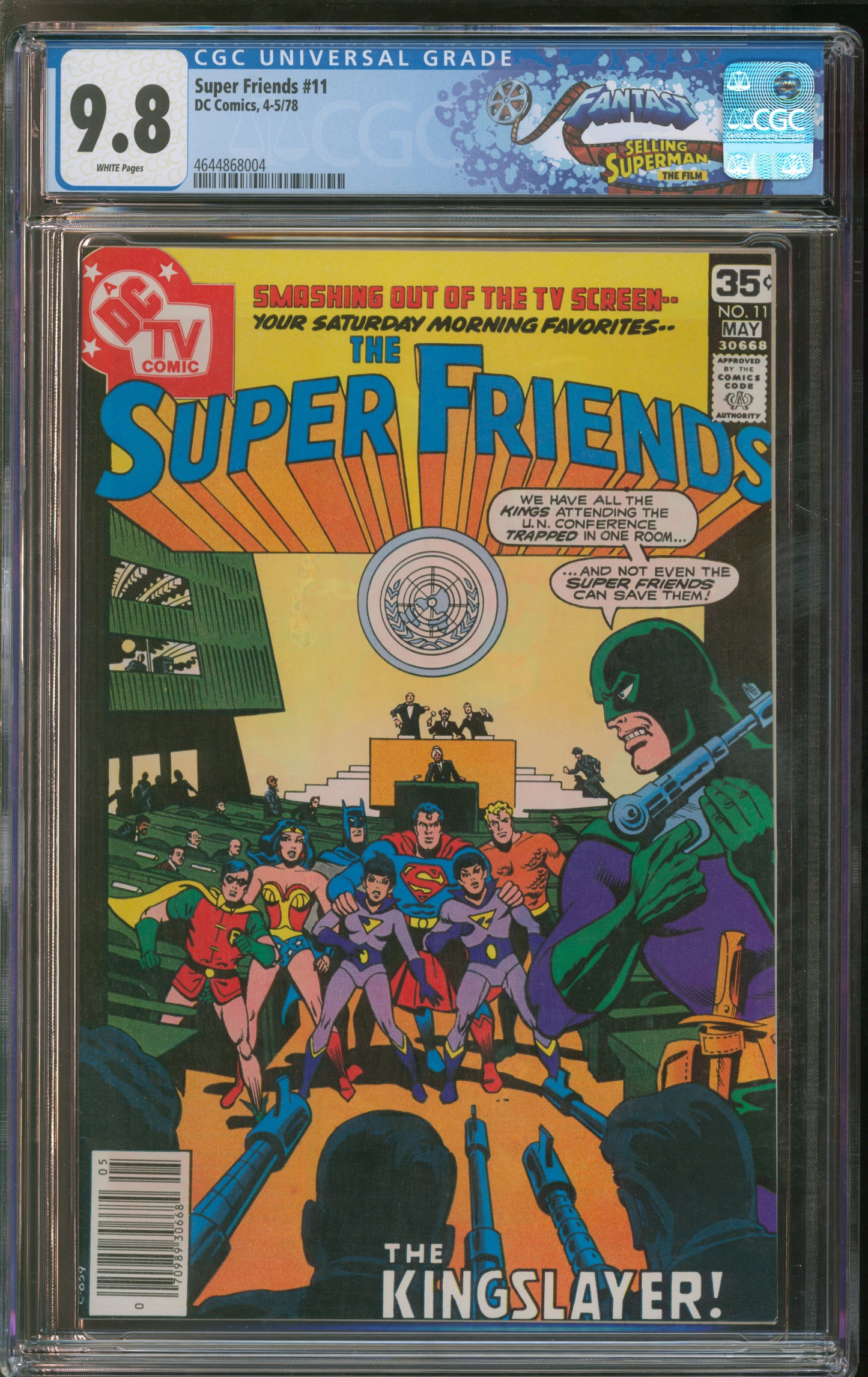 D.C. Comics Super Friends #11 4-5/78 FANTAST CGC 9.8 White Pages