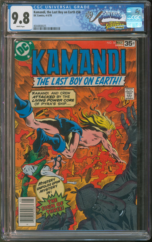 D.C. Comics Kamandi, the Last Boy on Earth #56 4-5/78 FANTAST CGC 9.8 White Pages