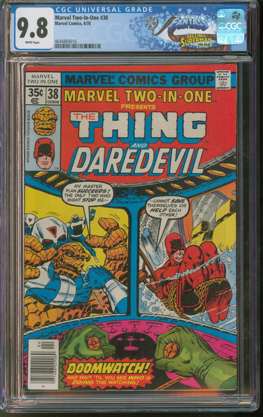 Marvel Comics Marvel Two-In-One #38 4/78 FANTAST CGC 9.8 White Pages