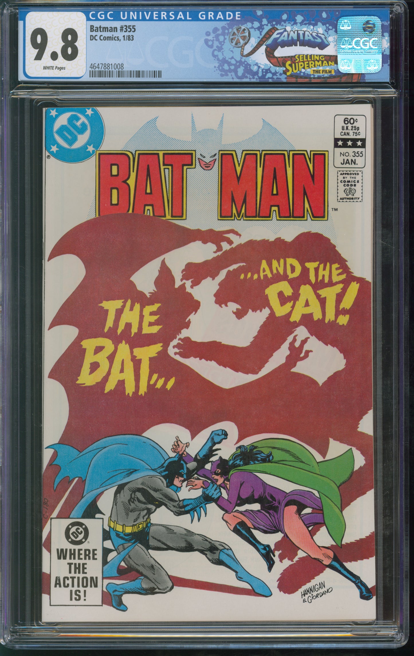 D.C. Comics Batman #355 1/83 FANTAST CGC 9.8 White Pages