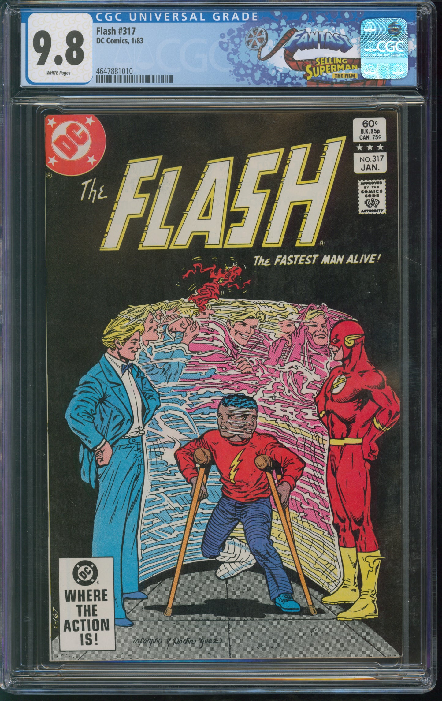 D.C. Comics Flash #317 1/83 FANTAST CGC 9.8 White Pages